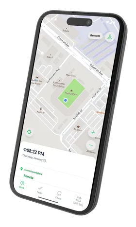 WorkClock on Android - Home screen